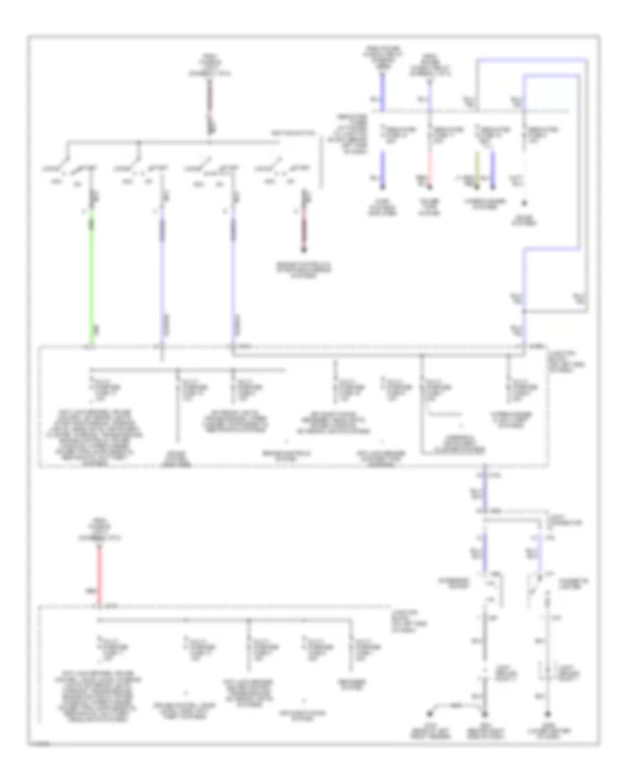 Power Distribution Wiring Diagram 2 of 2 for Mitsubishi Eclipse GS 2001