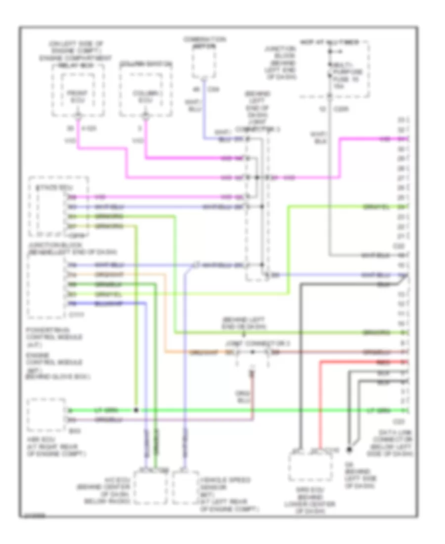 Computer Data Lines Wiring Diagram for Mitsubishi Outlander Limited 2005