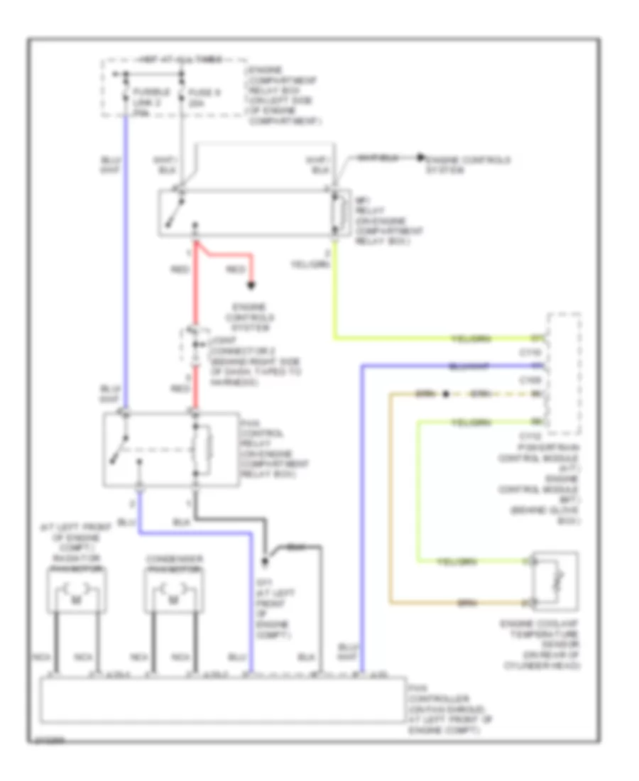 Cooling Fan Wiring Diagram for Mitsubishi Outlander Limited 2005