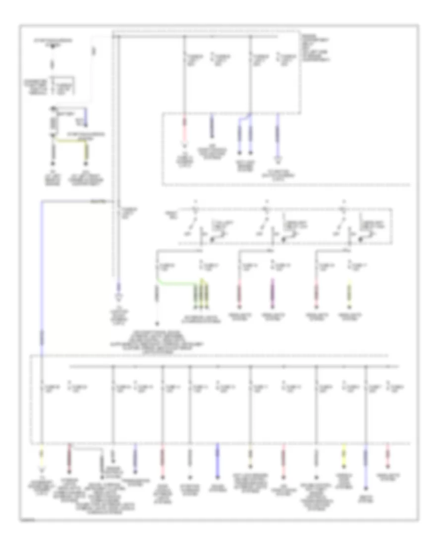 Power Distribution Wiring Diagram 1 of 2 for Mitsubishi Outlander Limited 2005