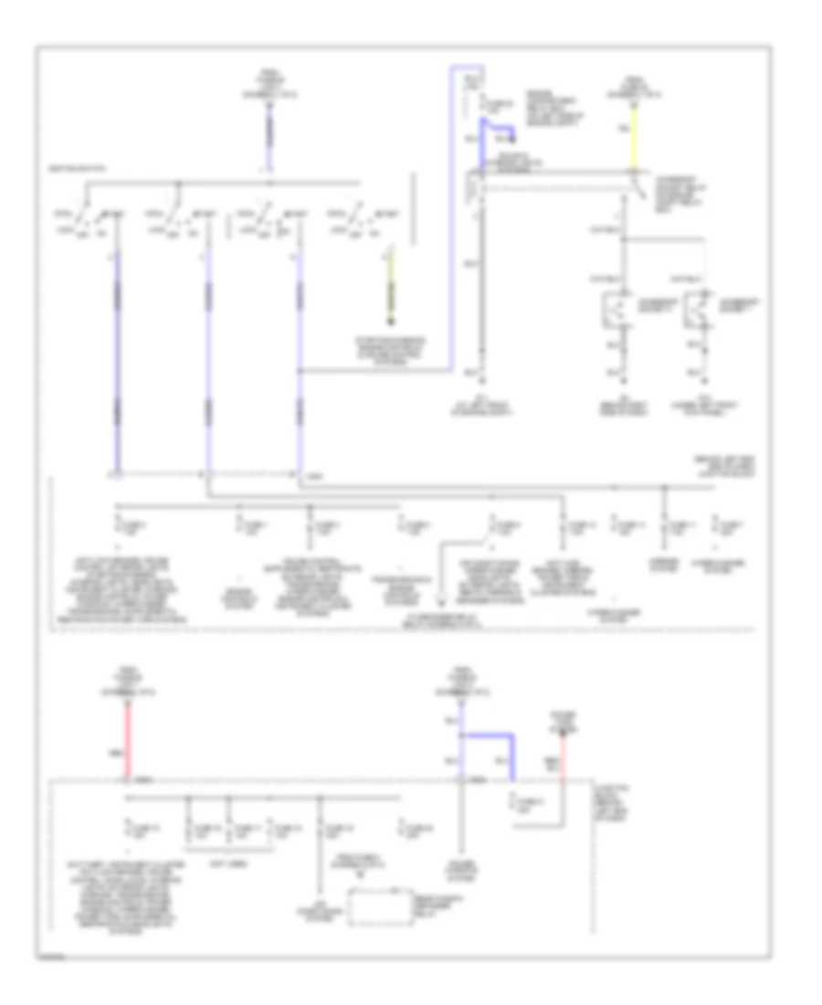 Power Distribution Wiring Diagram 2 of 2 for Mitsubishi Outlander Limited 2005