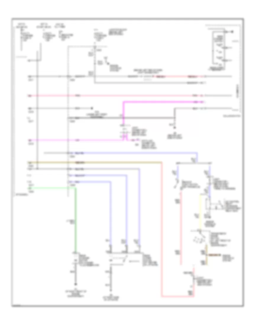 Электросхема заднего стеклоочистителя и омывателя стекла для Mitsubishi Outlander Limited 2005