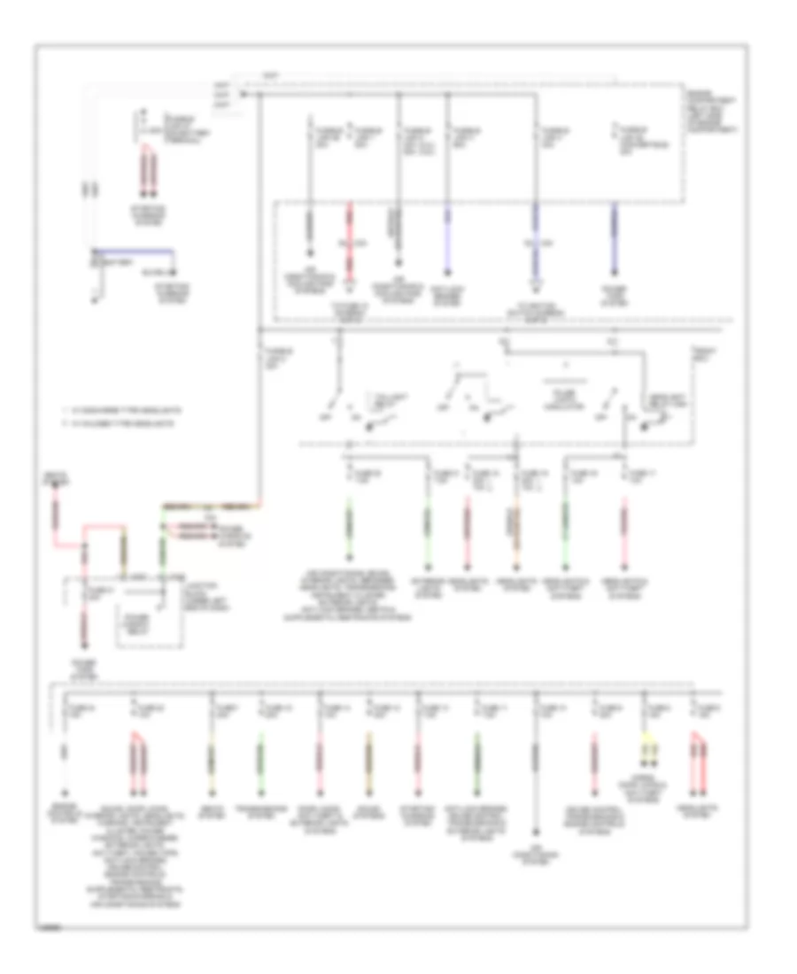 Power Distribution Wiring Diagram 1 of 2 for Mitsubishi Eclipse GT 2010