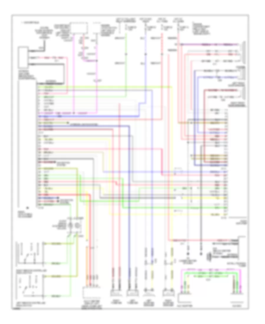 Radio Wiring Diagram with Amplifier for Mitsubishi Eclipse GT 2010