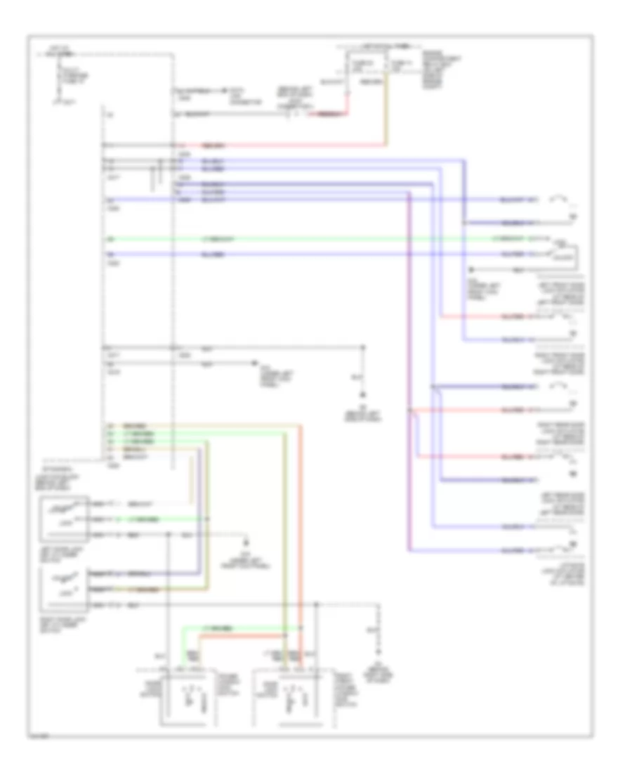 Power Door Locks Wiring Diagram, without Keyless Entry for Mitsubishi Outlander LS 2005