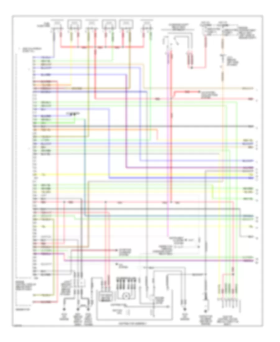 3.0L, Engine Performance Wiring Diagram, with MT (1 of 3) for Mitsubishi Eclipse GT 2001