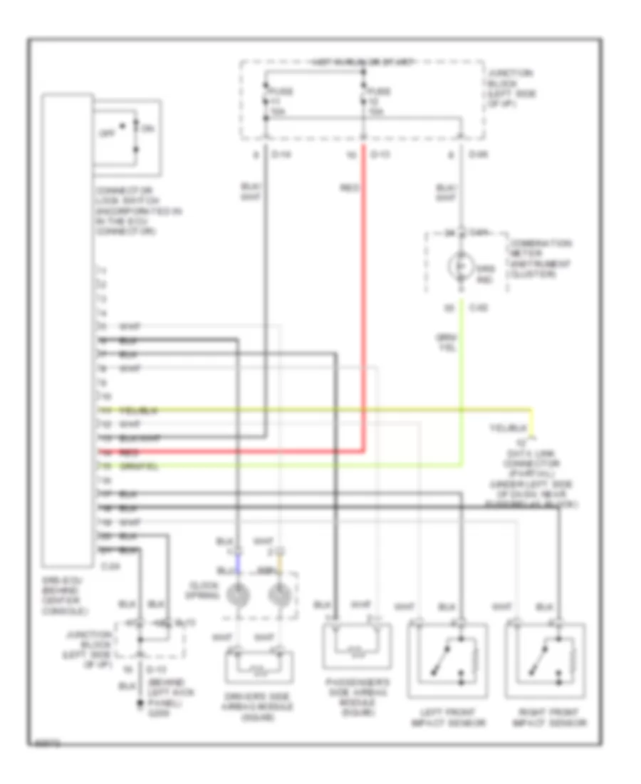 Supplemental Restraint Wiring Diagram for Mitsubishi Montero Sport LS 1997