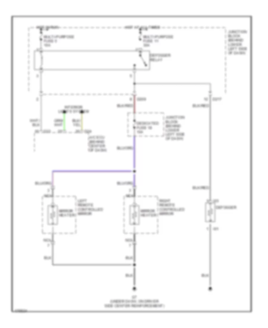 Defoggers Wiring Diagram with Auto A C for Mitsubishi Montero Limited 2004