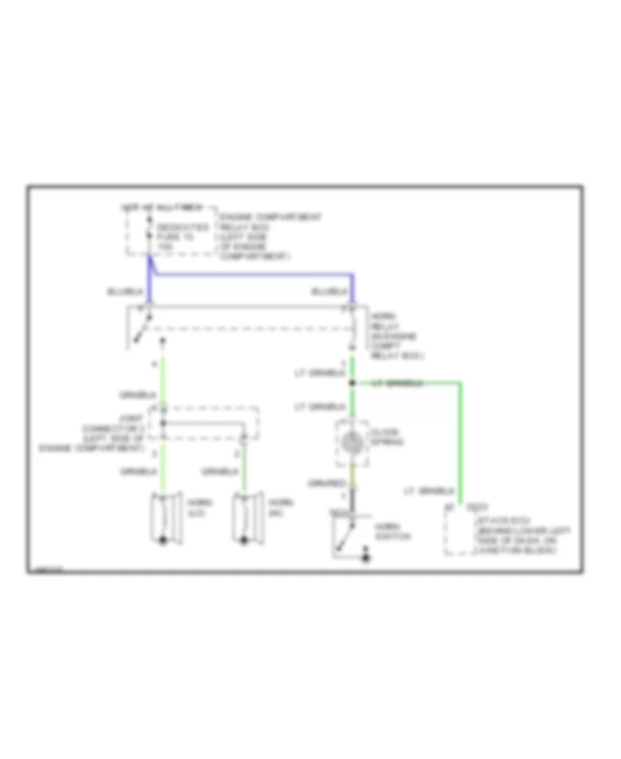 Horn Wiring Diagram for Mitsubishi Montero Limited 2004