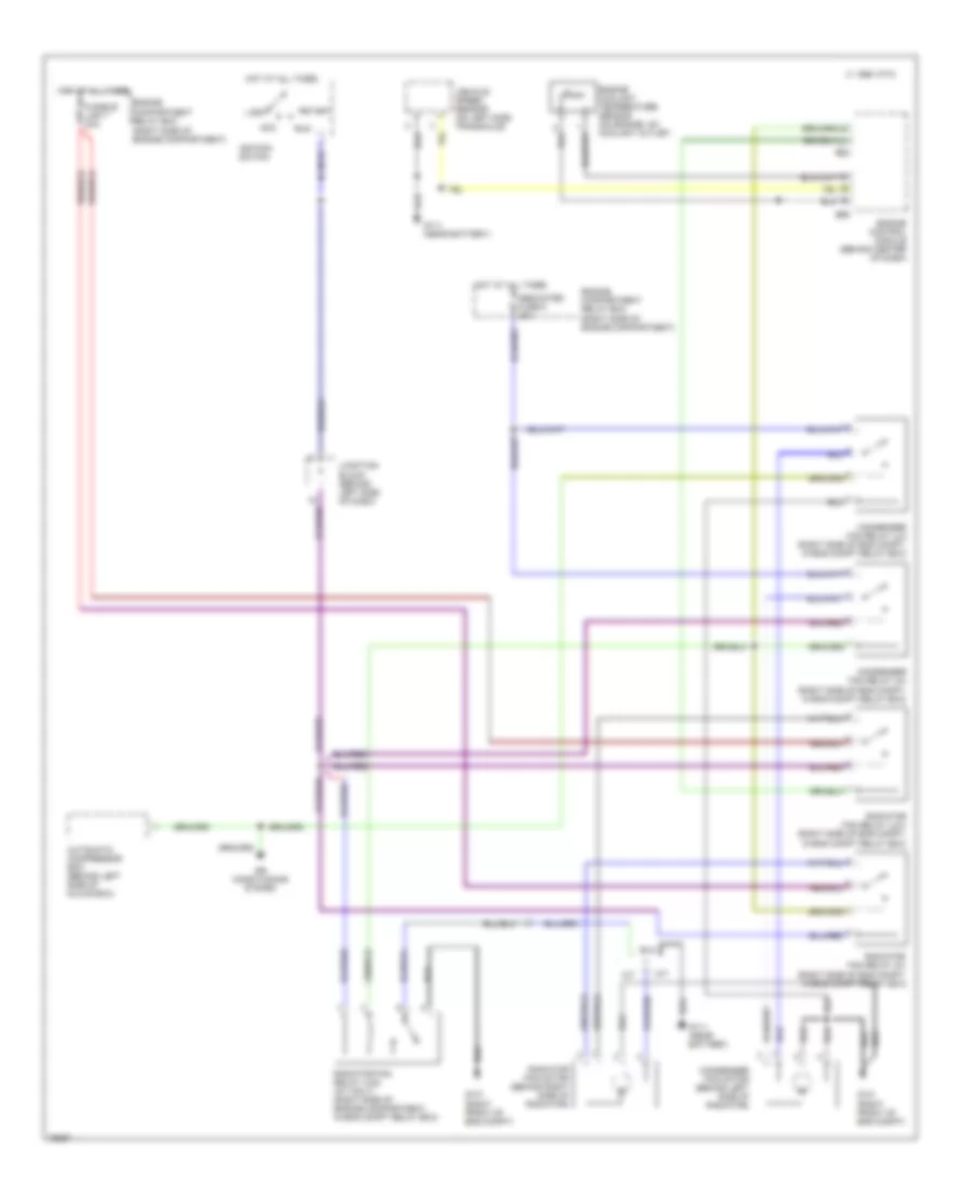2.4L, Cooling Fan Wiring Diagram for Mitsubishi Eclipse 1996