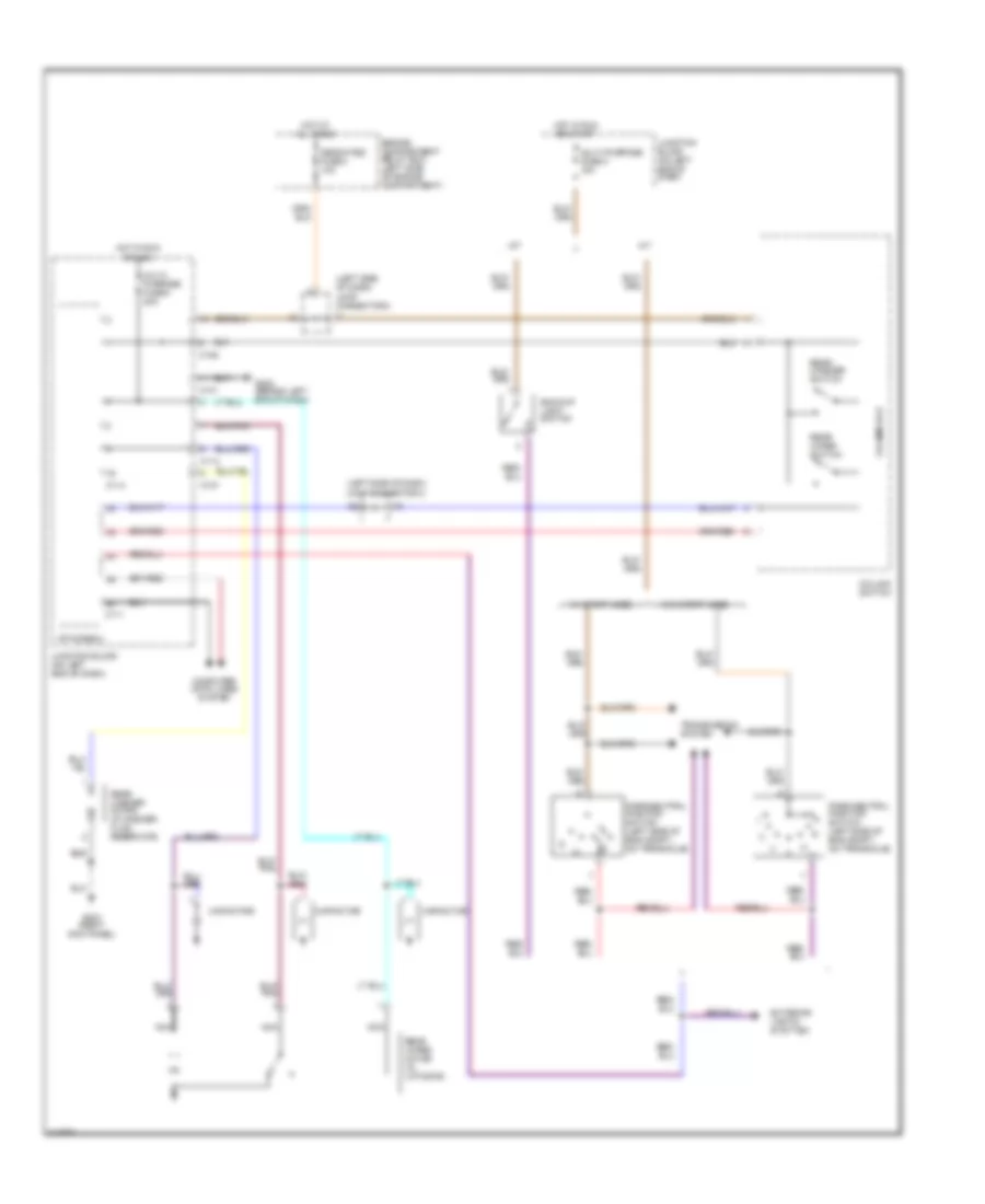 Электросхема заднего стеклоочистителя дворника и омывателя для Mitsubishi Eclipse RS 2001