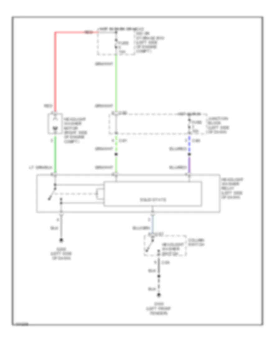 схема шайбы фары для Mitsubishi Montero RS 1993