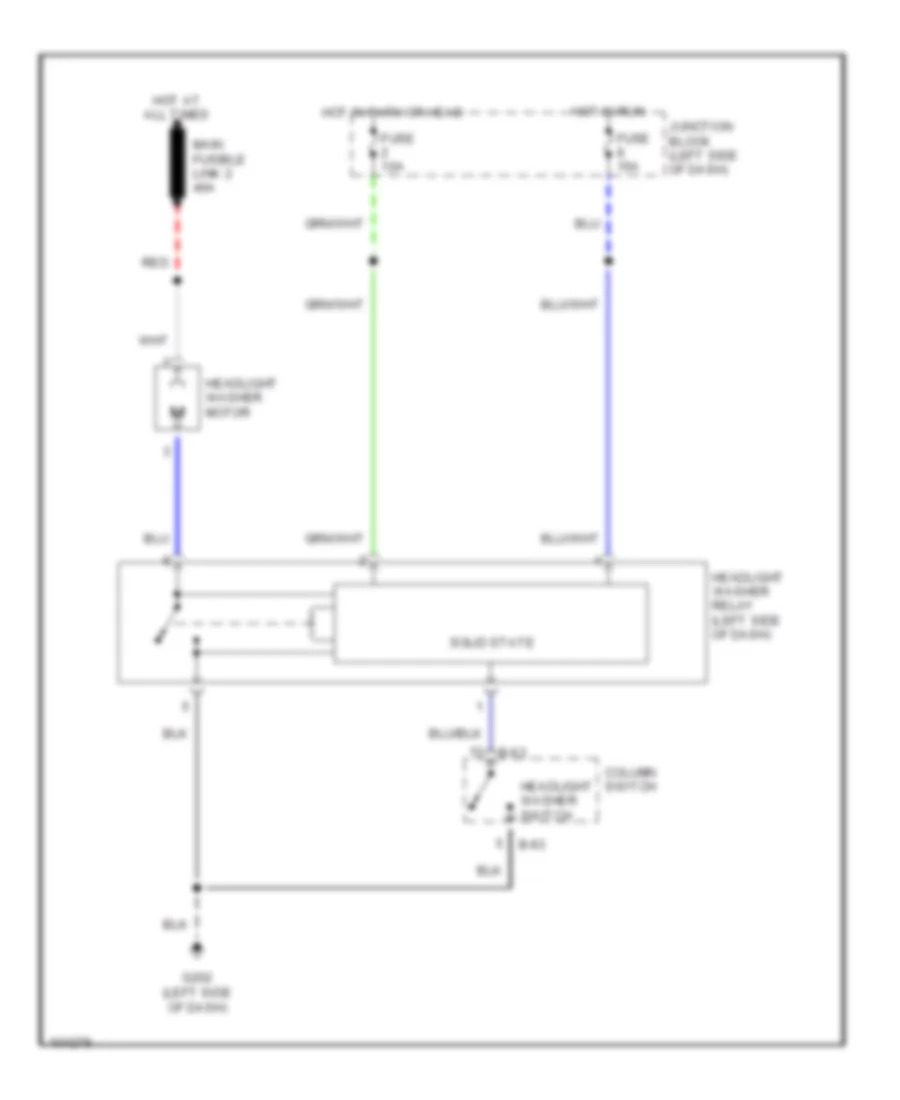 схема шайбы фары для Mitsubishi Montero RS 1990