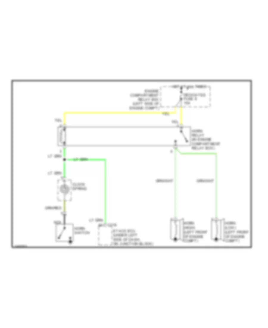 Horn Wiring Diagram for Mitsubishi Eclipse GS 2006