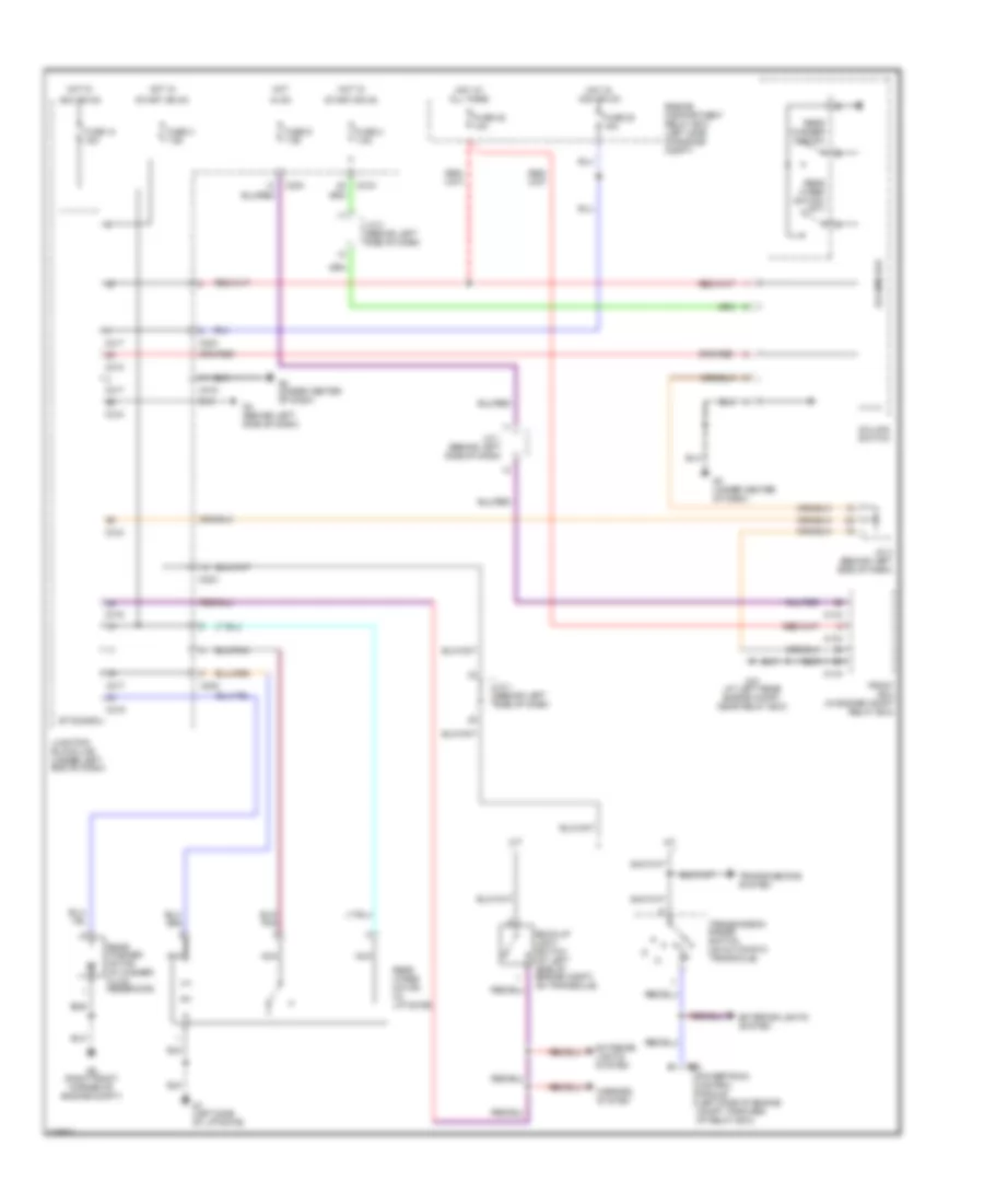 Электросхема заднего стеклоочистителя дворника и омывателя для Mitsubishi Eclipse GS 2006