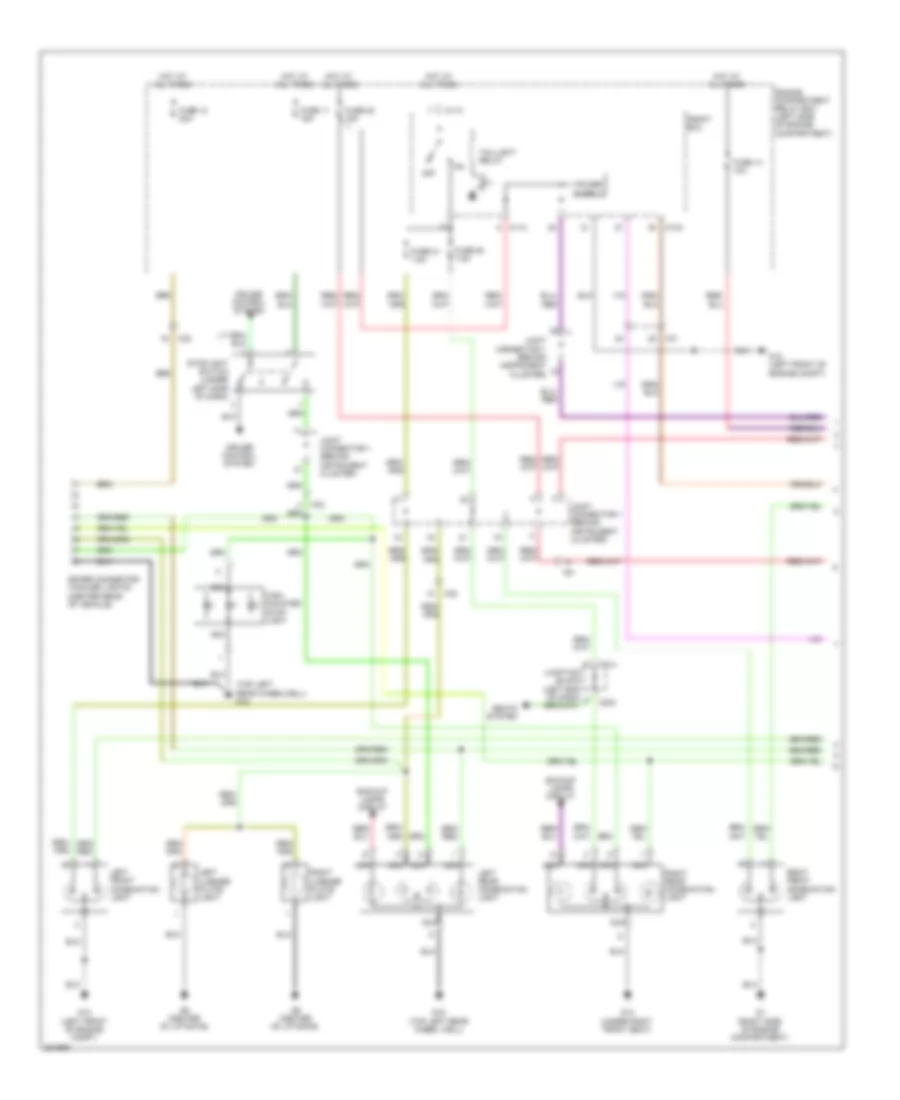Exterior Lamps Wiring Diagram (1 of 2) for Mitsubishi Endeavor LS 2010