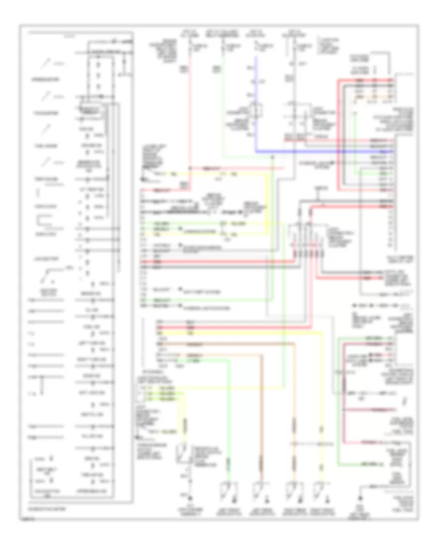 Instrument Cluster Wiring Diagram without Multi Communication System for Mitsubishi Endeavor LS 2010