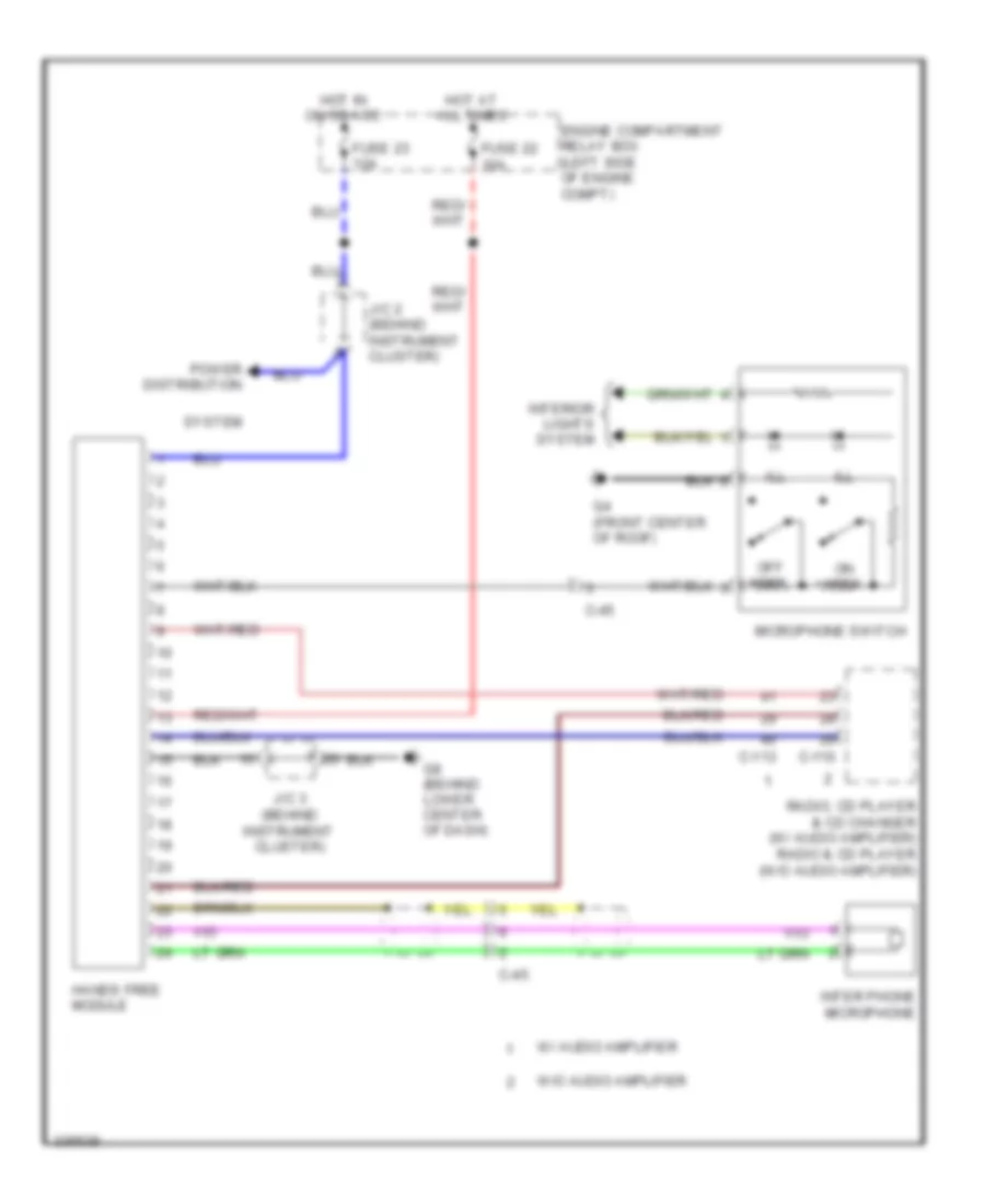 Hands Free Module Wiring Diagram for Mitsubishi Endeavor LS 2010