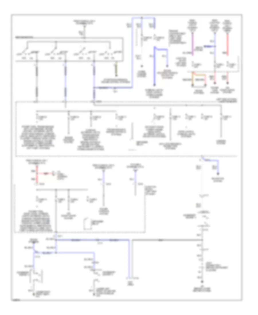 Power Distribution Wiring Diagram (2 of 2) for Mitsubishi Endeavor LS 2010