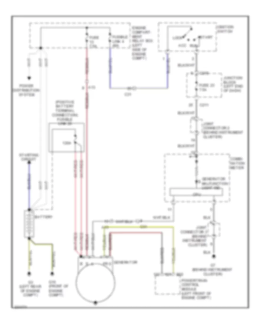 Charging Wiring Diagram for Mitsubishi Endeavor LS 2010