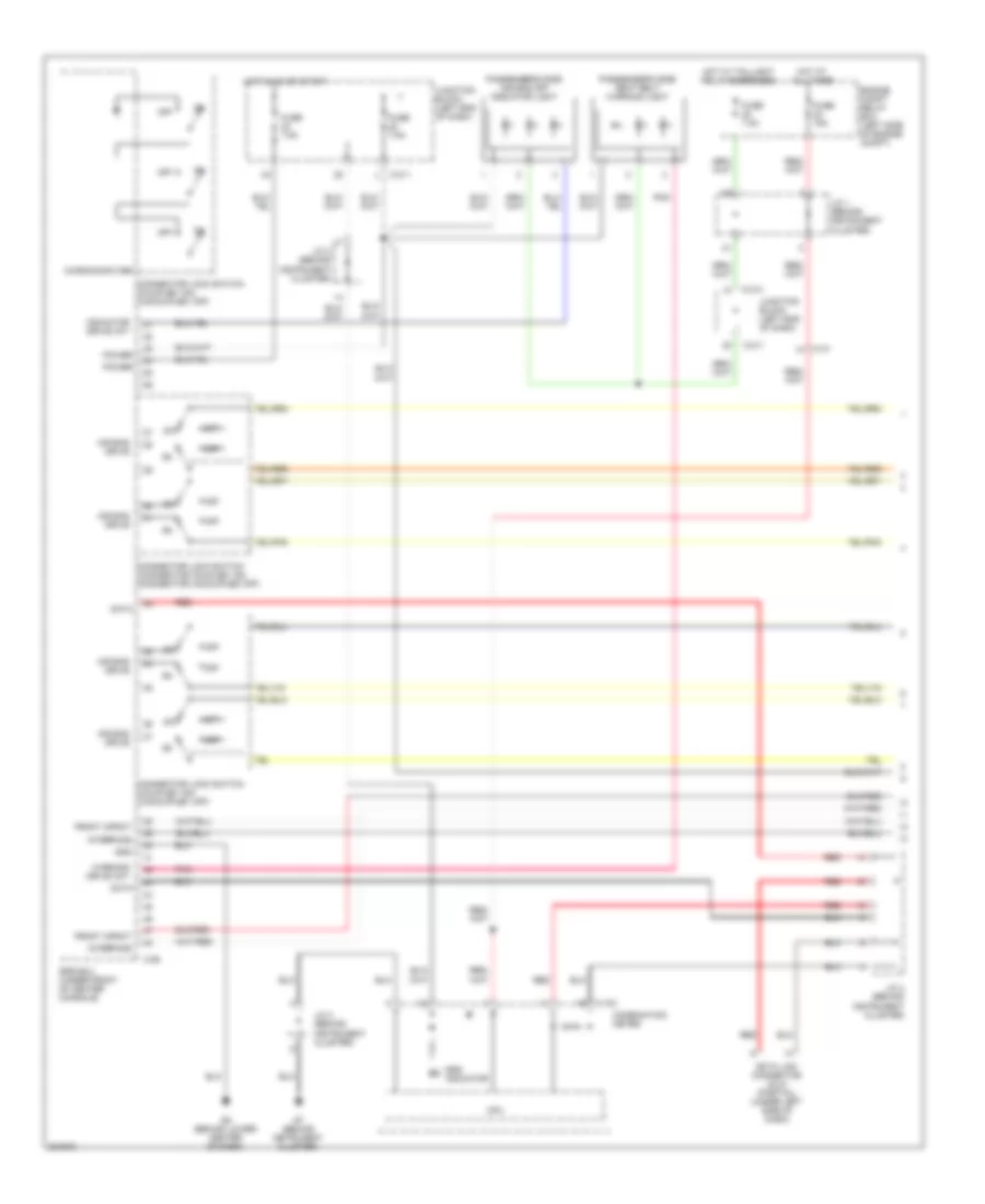 Supplemental Restraints Wiring Diagram 1 of 3 for Mitsubishi Endeavor LS 2010