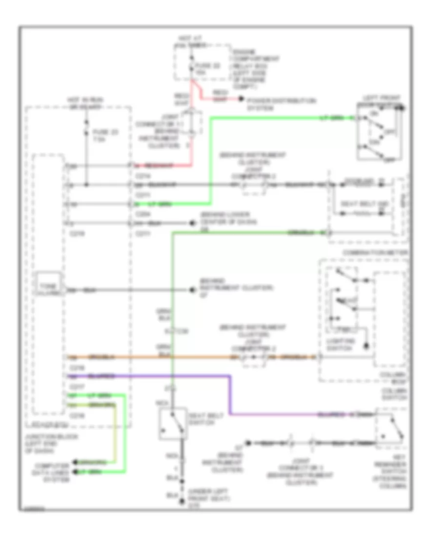 Chime Wiring Diagram for Mitsubishi Endeavor LS 2010