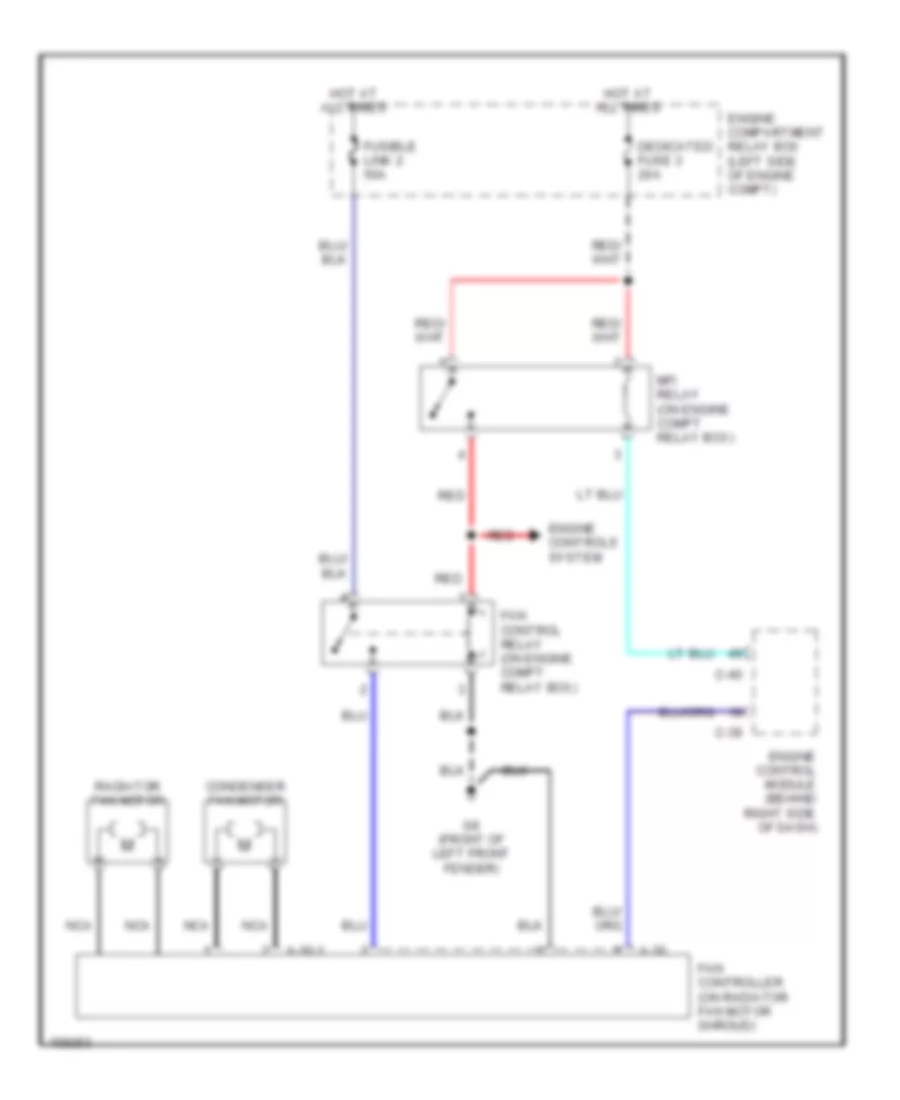 Cooling Fan Wiring Diagram for Mitsubishi Galant LS 2002