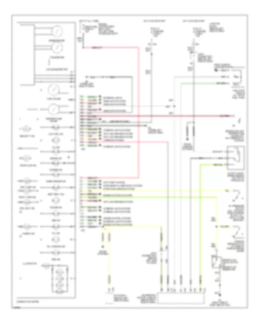 Instrument Cluster Wiring Diagram for Mitsubishi Galant LS 2002