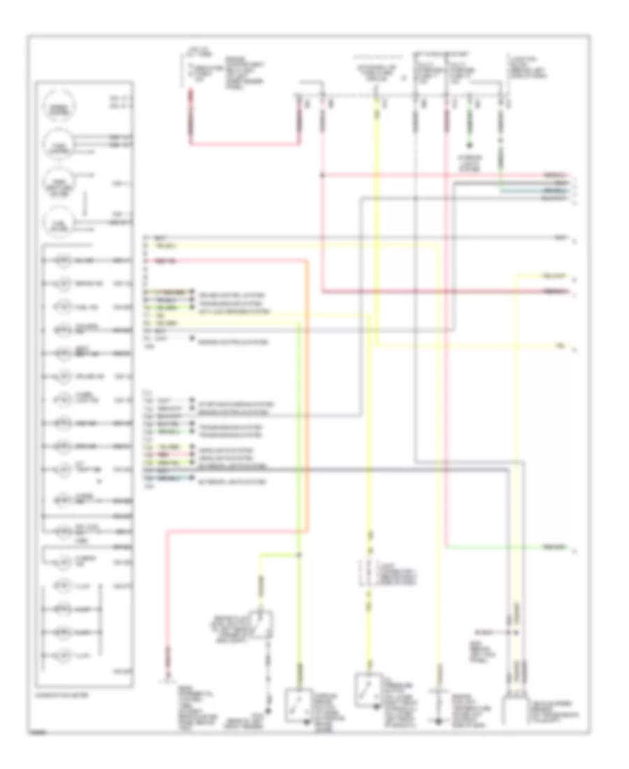 Instrument Cluster Wiring Diagram 1 of 2 for Mitsubishi Montero Sport XLS 1997