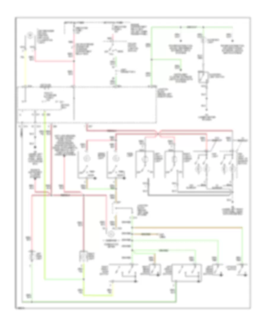 Courtesy Lamps Wiring Diagram, without Keyless Entry for Mitsubishi Montero Sport LS 2004