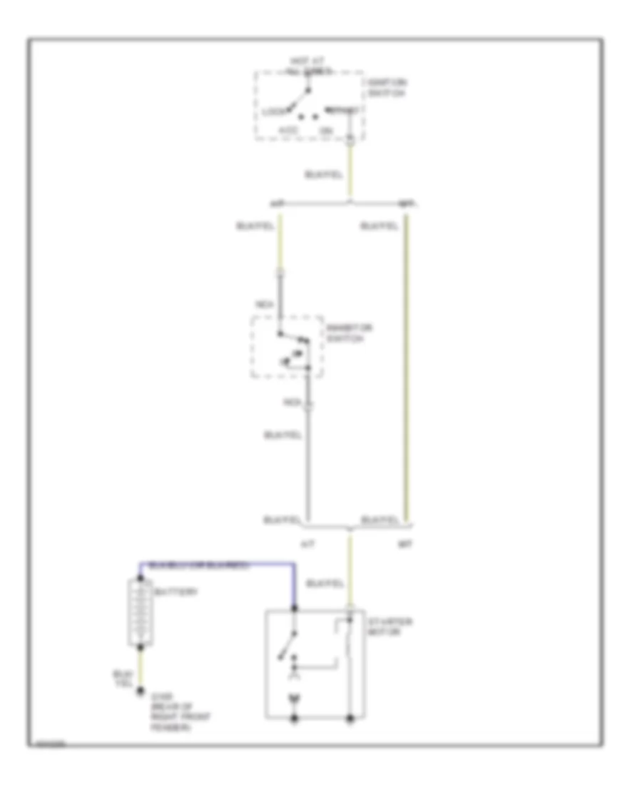 Starting Wiring Diagram for Mitsubishi Montero SP 1990