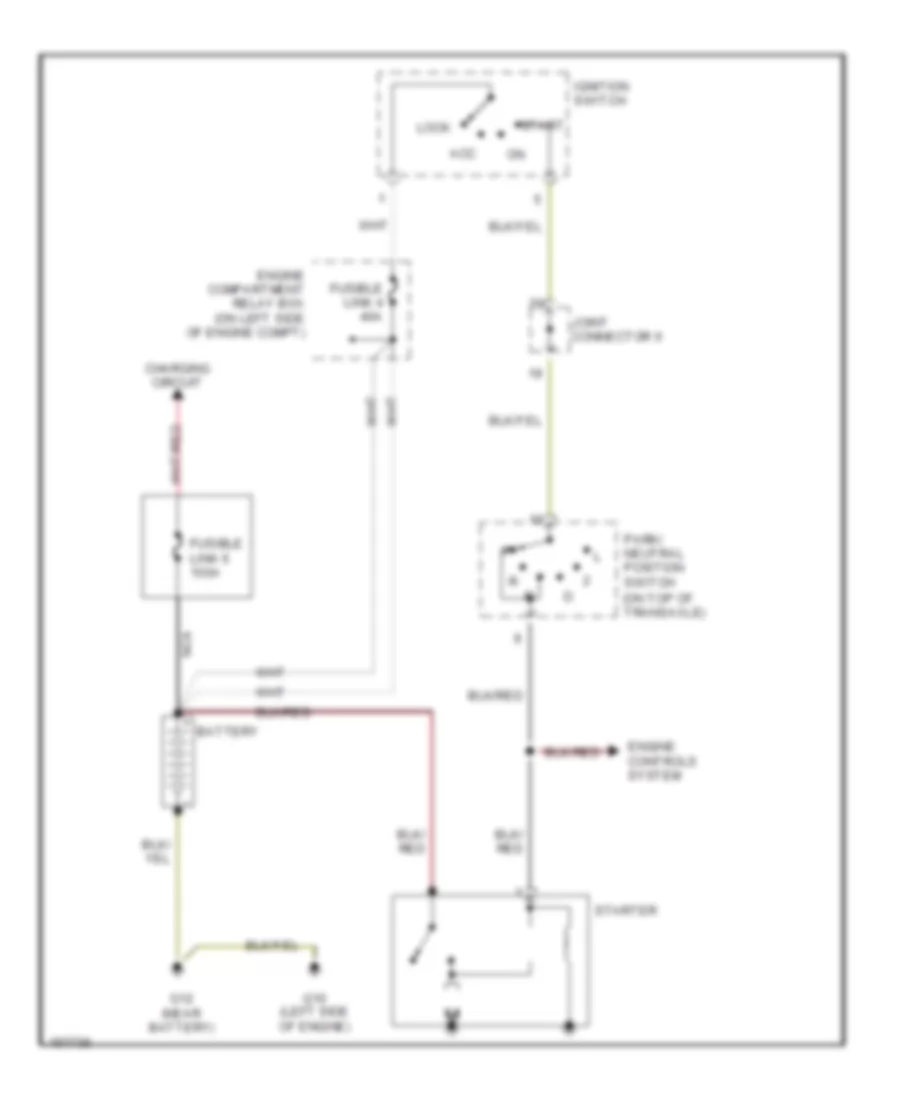 Starting Wiring Diagram, AT for Mitsubishi Lancer ES 2002