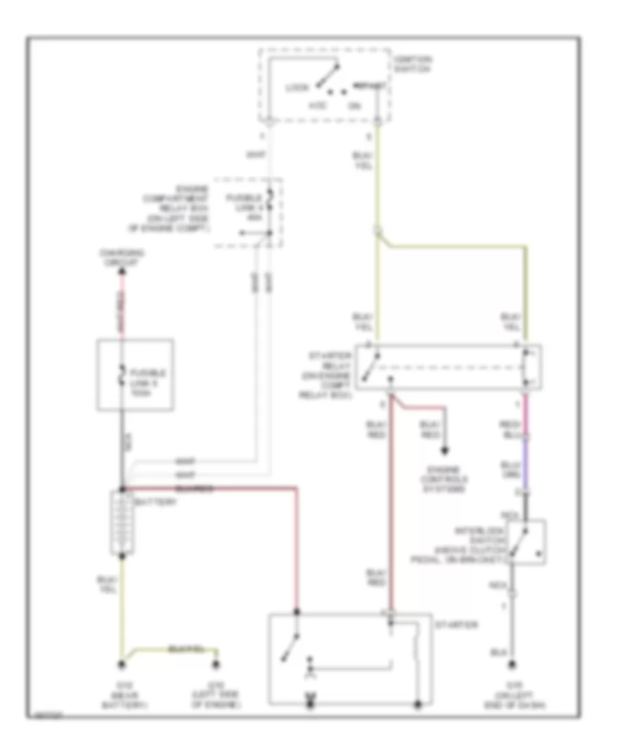 Starting Wiring Diagram, MT for Mitsubishi Lancer ES 2002