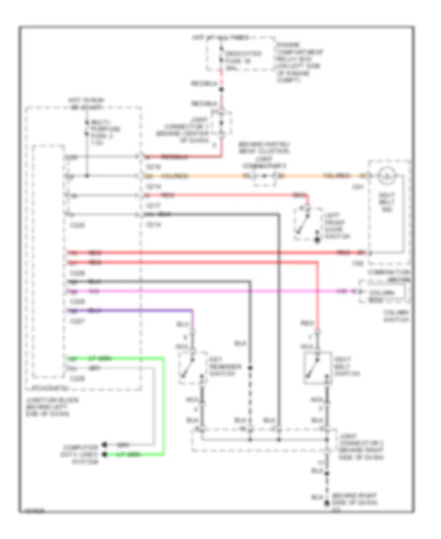 Warning System Wiring Diagrams for Mitsubishi Lancer ES 2002