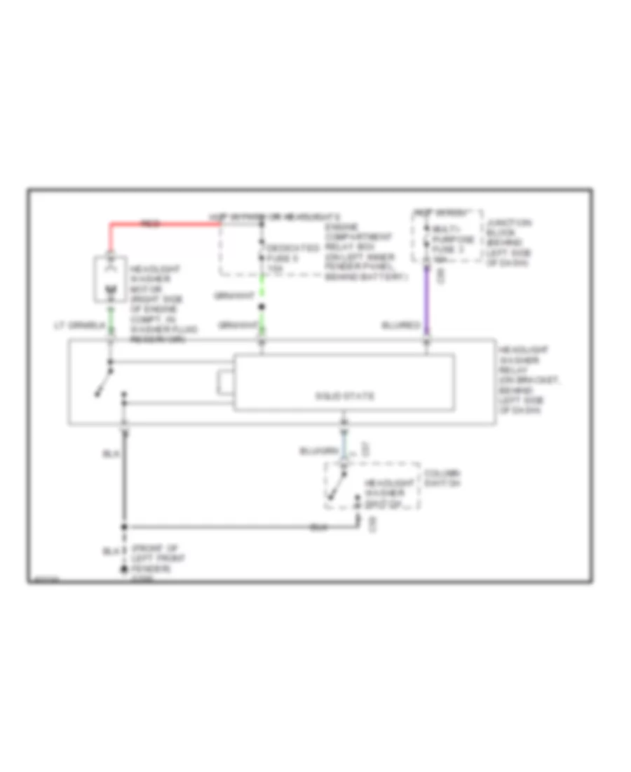 схема шайбы фары для Mitsubishi Montero SR 1997
