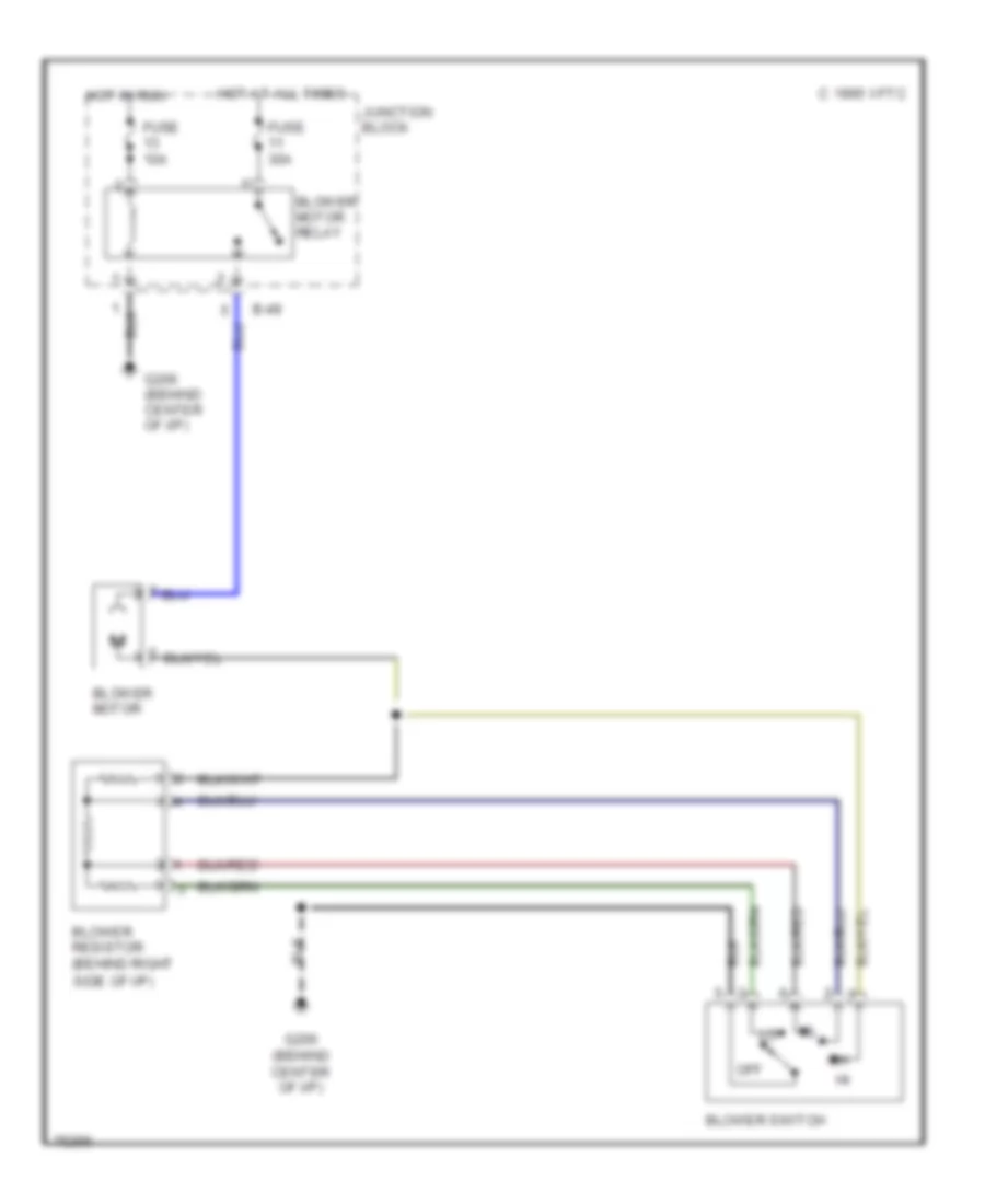 Heater Wiring Diagram for Mitsubishi Eclipse GS T 1996