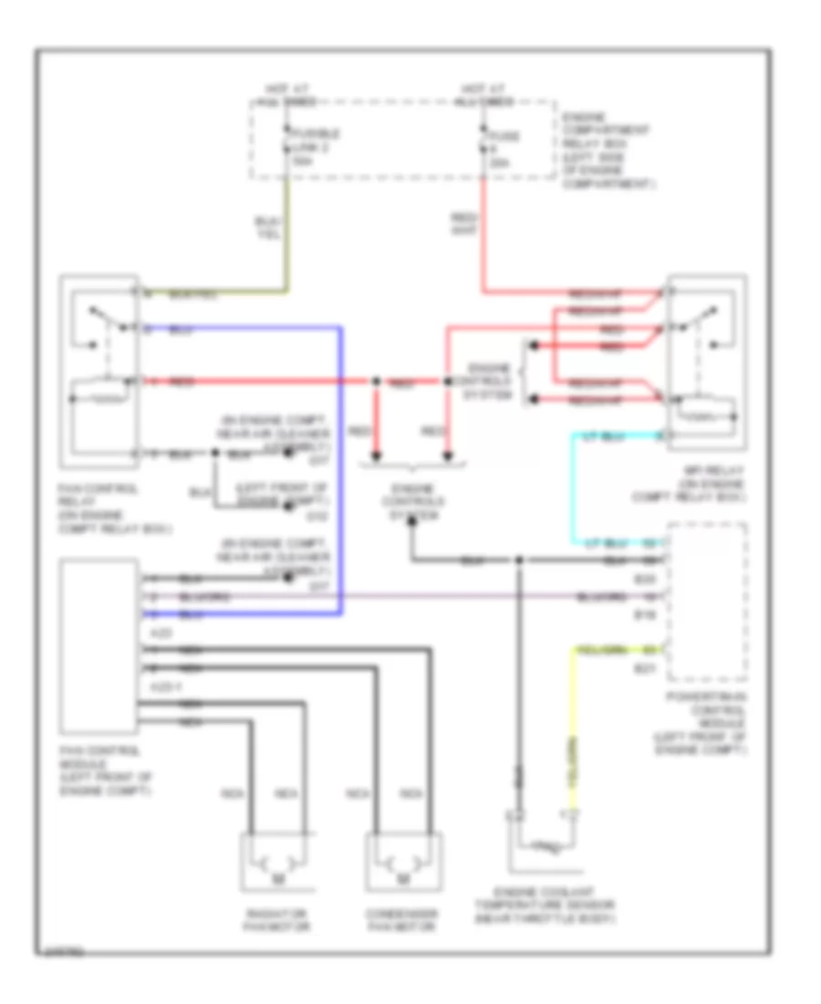 Cooling Fan Wiring Diagram for Mitsubishi Endeavor Limited 2006