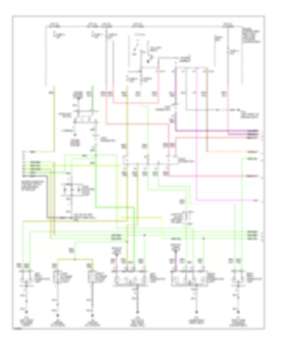 Exterior Lamps Wiring Diagram 1 of 2 for Mitsubishi Endeavor Limited 2006
