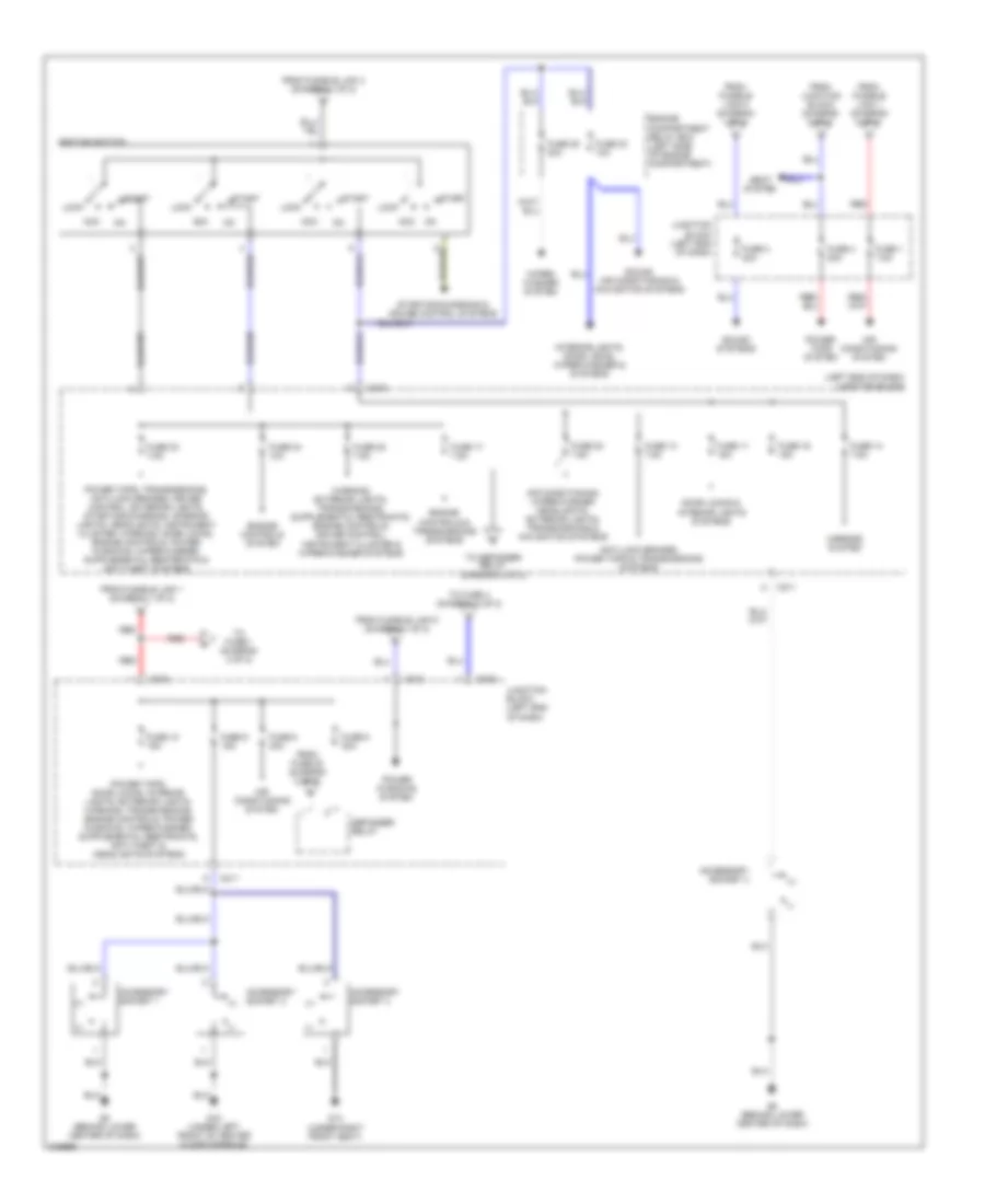 Power Distribution Wiring Diagram 2 of 2 for Mitsubishi Endeavor Limited 2006