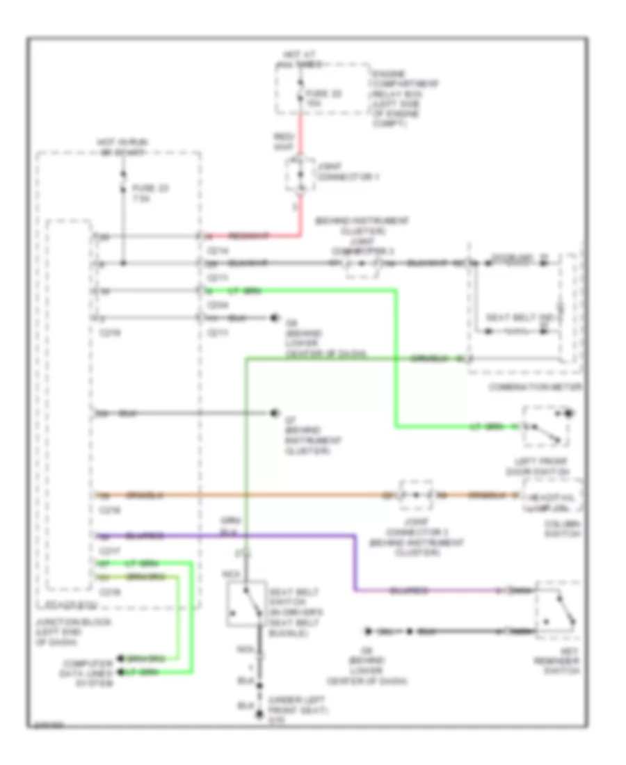 Chime Wiring Diagram for Mitsubishi Endeavor Limited 2006