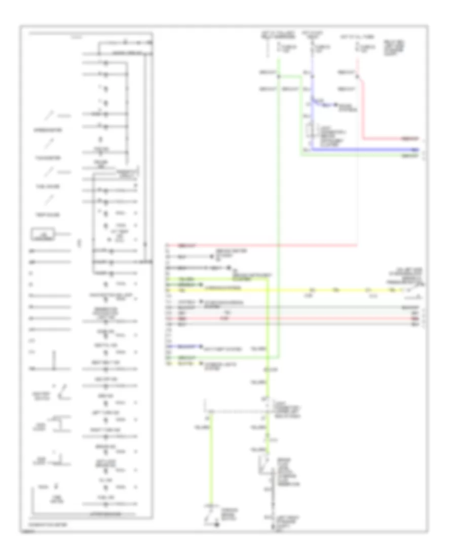 Instrument Cluster Wiring Diagram, without Multi-Communication System (1 of 2) for Mitsubishi Galant ES 2010