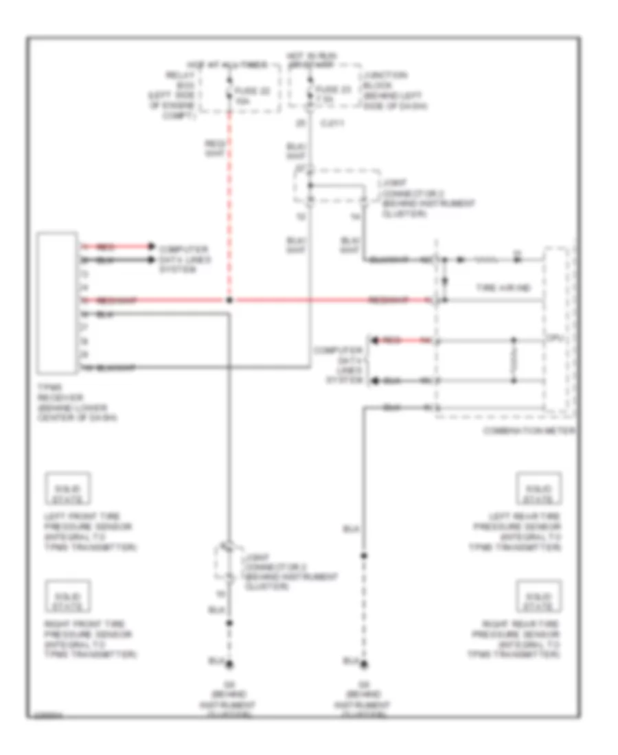 Tire Pressure Monitoring Wiring Diagram for Mitsubishi Galant ES 2010