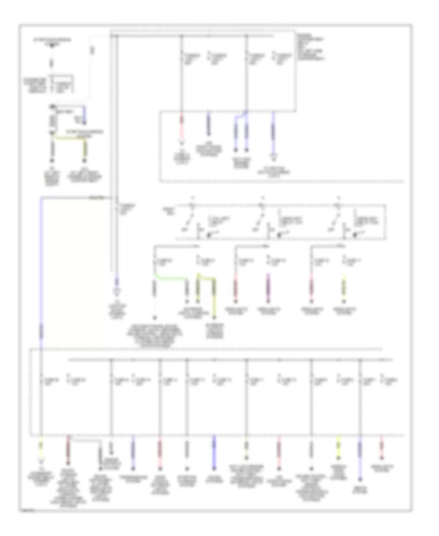 Power Distribution Wiring Diagram 1 of 2 for Mitsubishi Outlander LS 2004