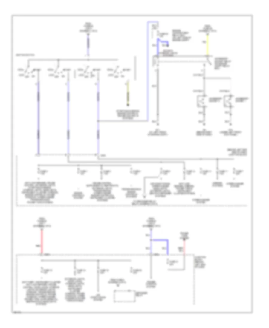 Power Distribution Wiring Diagram (2 of 2) for Mitsubishi Outlander LS 2004