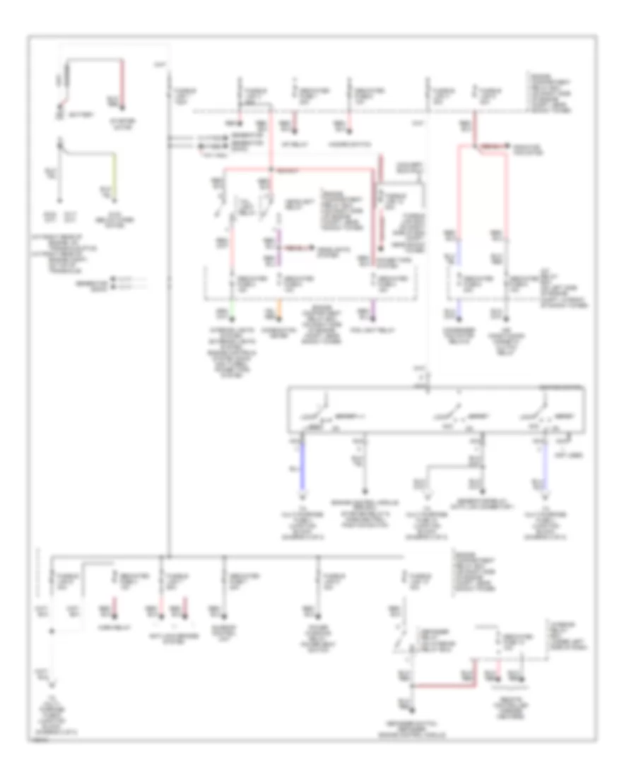 Power Distribution Wiring Diagram 1 of 2 for Mitsubishi 3000GT 1998 3000