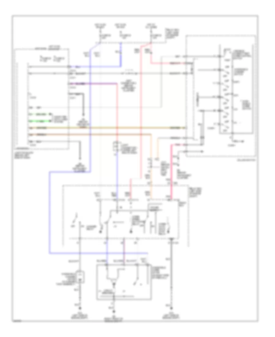 Электросхема стеклоочистителя, дворников и омывателя для Mitsubishi Galant SE 2010
