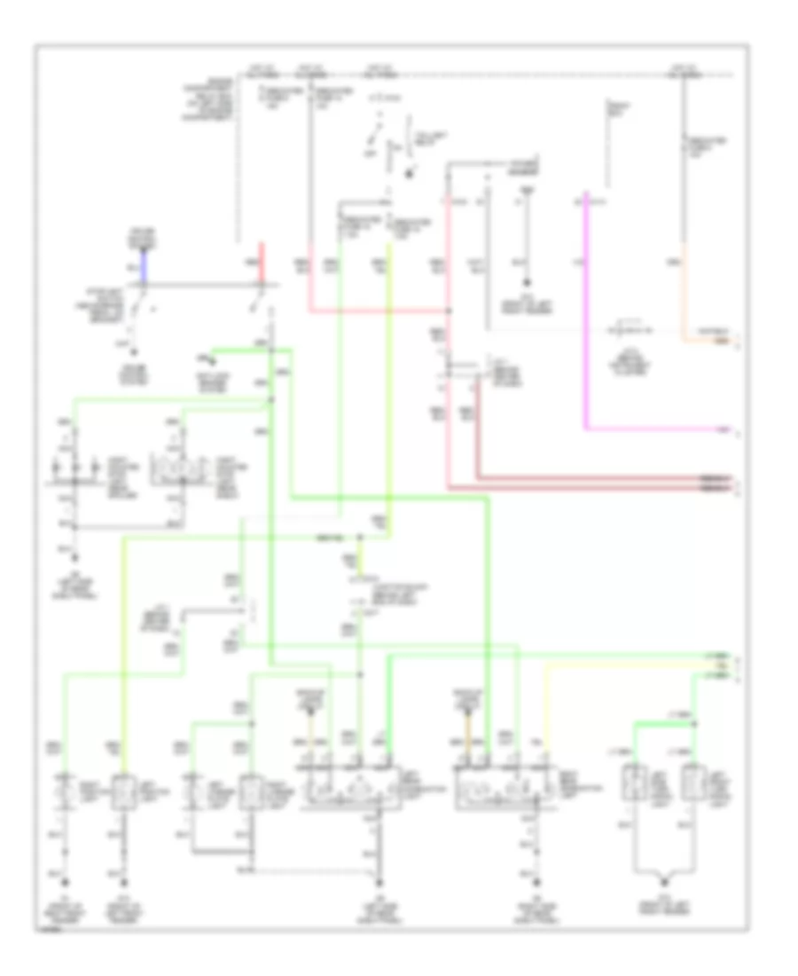 Exterior Lamps Wiring Diagram 1 of 2 for Mitsubishi Lancer O Z Rally 2002