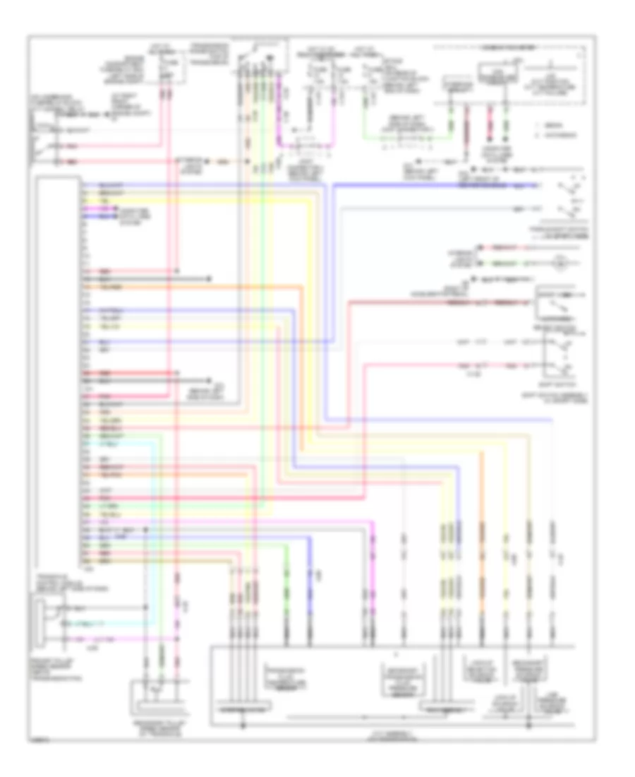 Transmission Wiring Diagram, Except Evolution, CVT for Mitsubishi Lancer DE 2010