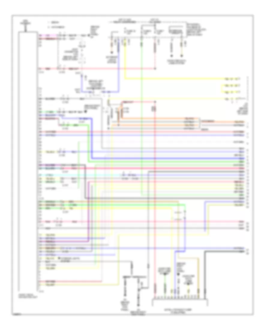 Navigation Wiring Diagram, Except Evolution with Multi-Communication System without Amplifier (1 of 3) for Mitsubishi Lancer DE 2010