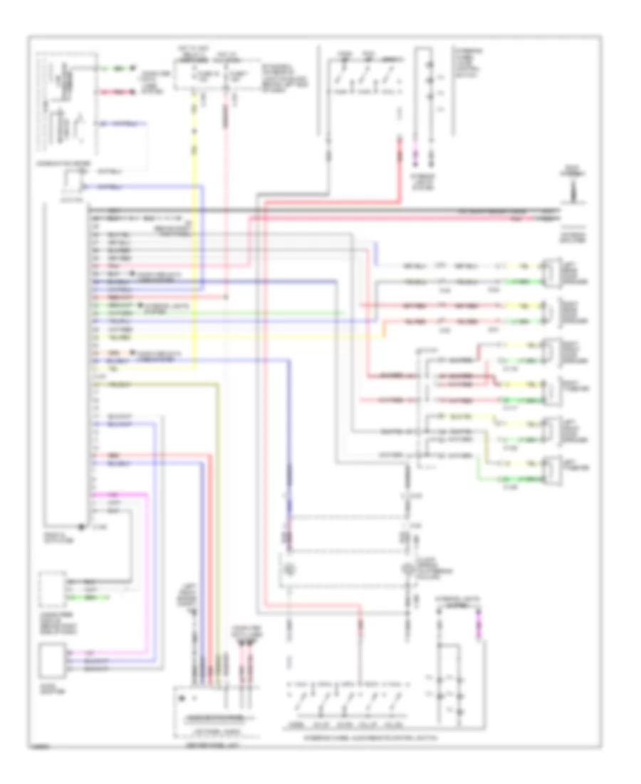 Radio Wiring Diagram, Evolution without Multi-Communication System without Amplifier for Mitsubishi Lancer DE 2010